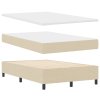 Postel s box springem s matrací a lavicí krémová 120x200 cm tkanina 3344140