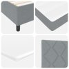 boxspring postel s matrací a lavicí světle šedá 140x190 cm tkanina 3344142