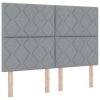 boxspring postel s matrací a lavicí světle šedá 140x190 cm tkanina 3344142