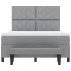 boxspring postel s matrací a lavicí světle šedá 140x190 cm tkanina 3344142
