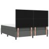 Postel s boxspringem, matrací a lavicí tmavě šedá 180x200 cm látka 3344164