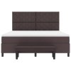 Postel s boxspringem s matrací a lavičkou tmavě hnědá 180x200 cm tkanina 3344166
