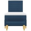 Postel s boxspringem a matrací a lavicí modrá 90x200 cm textil 3344197