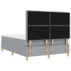 Postel s boxspringem s matrací a lavicí světle šedá 140x190 cm Tkanina 3344219