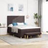 Postel s boxspringem s matrací a lavičkou tmavě hnědá 140x200 cm 3344229