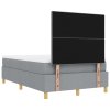 Box Spring Bed s matrací a bench světle šedá 120x190 cm tkanina 3344282