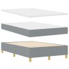 Box Spring Bed s matrací a bench světle šedá 120x190 cm tkanina 3344282