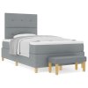 Box Spring Bed s matrací a bench světle šedá 120x190 cm tkanina 3344282