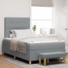 Box Spring Bed s matrací a bench světle šedá 120x190 cm tkanina 3344282