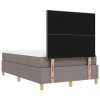 Postel s box springem s matrací a lavicí Taupe 120x190 cm Tkanina 3344286