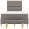 Postel s box springem s matrací a lavicí Taupe 120x190 cm Tkanina 3344286