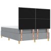 BoxSpring postel s matrací a lavicí světle šedá 140x190 cm látka 3344296