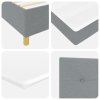 BoxSpring postel s matrací a lavicí světle šedá 140x190 cm látka 3344296