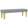 BoxSpring postel s matrací a lavicí světle šedá 140x190 cm látka 3344296