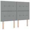 BoxSpring postel s matrací a lavicí světle šedá 140x190 cm látka 3344296