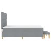 BoxSpring postel s matrací a lavicí světle šedá 140x190 cm látka 3344296
