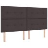 Boxspring postel s matrací a lavicí tmavě hnědá 180x200 cm textil 3344320