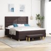 Boxspring postel s matrací a lavicí tmavě hnědá 180x200 cm textil 3344320