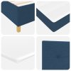 Box Spring Bed s matrací a lavicí Modrá 180x200 cm Textilie 3344323