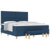Box Spring Bed s matrací a lavicí Modrá 180x200 cm Textilie 3344323