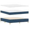 Box Spring Bed s matrací a lavicí Modrá 180x200 cm Textilie 3344323