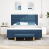 Box Spring Bed s matrací a lavicí Modrá 180x200 cm Textilie 3344323