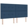 Box Spring Bed s matrací a lavicí Modrá 180x200 cm Textilie 3344323