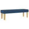 Box Spring Bed s matrací a lavicí Modrá 180x200 cm Textilie 3344323