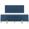Box Spring Bed s matrací a lavicí Modrá 180x200 cm Textilie 3344323