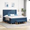 Box Spring Bed s matrací a lavicí Modrá 180x200 cm Textilie 3344323