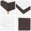 Boxspring postel s matrací a lavicí Tmavě hnědá 200x200 cm Látka 3344327