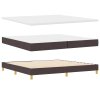 Boxspring postel s matrací a lavicí Tmavě hnědá 200x200 cm Látka 3344327