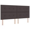Boxspring postel s matrací a lavicí Tmavě hnědá 200x200 cm Látka 3344327