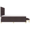 Boxspring postel s matrací a lavicí Tmavě hnědá 200x200 cm Látka 3344327