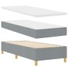 Postel s boxspringem s matrací a lavicí světle šedá 80x200 cm látka 3344331