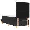 Postel s boxspringem s matrací a lavicí černá 80x200 cm tkanina 3344333