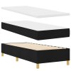 Postel s boxspringem s matrací a lavicí černá 80x200 cm tkanina 3344333