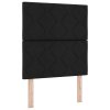 Postel s boxspringem s matrací a lavicí černá 80x200 cm tkanina 3344333