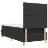 Postel box spring s matrací a lavičkou černá 90x190 cm textilie 3344340