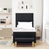 Postel box spring s matrací a lavičkou černá 90x190 cm textilie 3344340