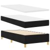 Postel box spring s matrací a lavičkou černá 90x190 cm textilie 3344340