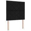 Postel box spring s matrací a lavičkou černá 90x190 cm textilie 3344340