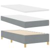 Postel s box springem s matrací a lavičkou Světle šedá 90x200 cm Látka 3344345