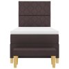 Postel s boxspringem s matrací & lavičkou tmavě hnědá 90x200 cm textilie 3344348