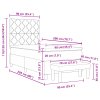 Postel s boxspringem s matrací a lavicí Modrá 90x200 cm Tkanina 3344351
