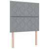 Postel s boxspringem s matrací a lavicí sv. šedá 100 x 200 cm tkanina 3344352