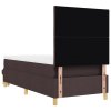 Postel s boxspringem, matrací a lavicí hnědá 100x200 cm látka 3344355