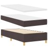 Postel s boxspringem, matrací a lavicí hnědá 100x200 cm látka 3344355