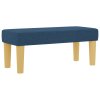 Postel s boxspringem s matrací a lavicí modrá 100x200 cm Tkanina 3344358