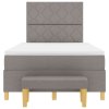 boxspring postel s matrací a lavičkou taupe 120x190 cm textilie 3344363